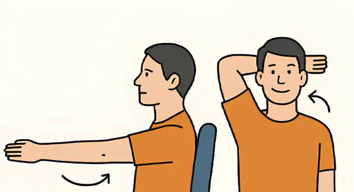 Exercícios para ombros e braços em viagens longas